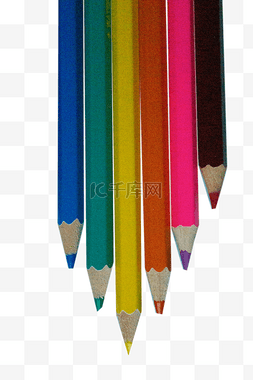 轻柔效果图片_六色色彩丰富彩色铅笔
