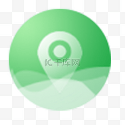 绿色定位系统符号图标