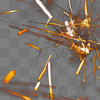 火星发光图片素材_金色火星火花