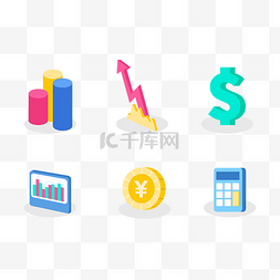 icon网页图片_25d金融基金小图标网页装饰ICON