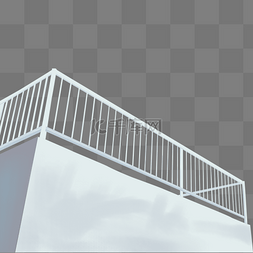 走廊栏杆图片_白色高台栏杆
