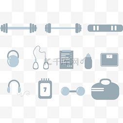 健身器材矢量图标