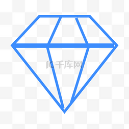 蓝色的钻石免抠图