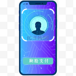 刷手机支付图片_手机智能刷脸支付
