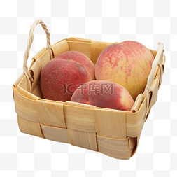 一篮水果桃子