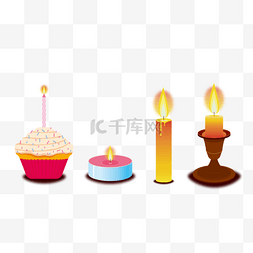 彩色生日快乐蜡烛