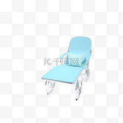 家具沙发实物图片_仿真蓝月简约躺椅