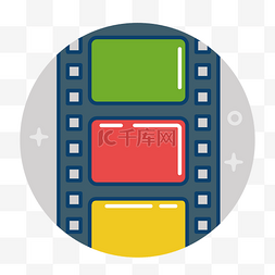 实用网络小图片_实用电影彩色图标矢量UI素材ICON