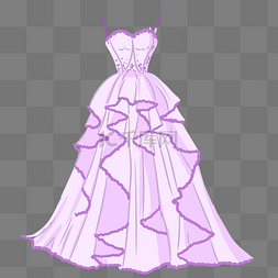 紫色婚纱衣服