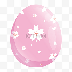 花卉色彩图片_粉色樱花复活节彩蛋