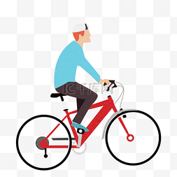红色单车图片_小男孩骑单车免抠图