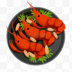 麻辣龙虾素材