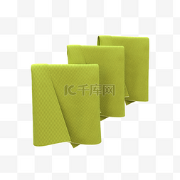 棉质针织衣物图片_绿色棉质毛巾