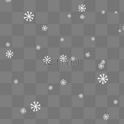 冬季雪花漂浮插画
