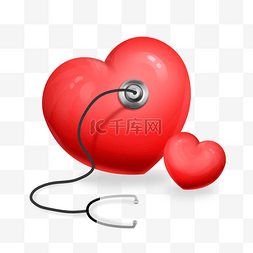 3d心脏图片_3d立体爱心听诊器