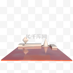 背景墙壁画图片_C4D瓷砖地板电商舞台