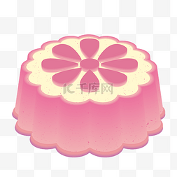 中秋月饼粉红冰皮