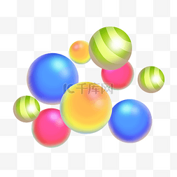 球球条纹图片_立体灯球球状物