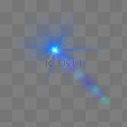 科技感光晕图片_蓝色科技光感光效元素