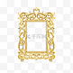 立体金色装饰框png图