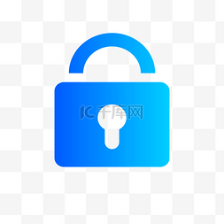 产业功能区图片_卡通蓝色的锁具图标