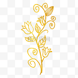 金粉烫金装饰花朵