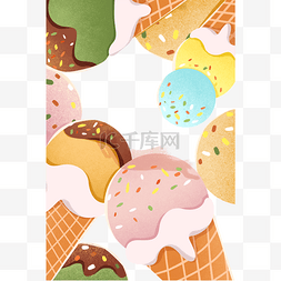 吃雪糕的的图片_卡通的冰激凌零食