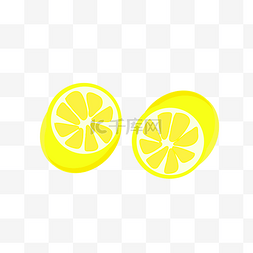柠檬切开矢量图图片_切开的柠檬
