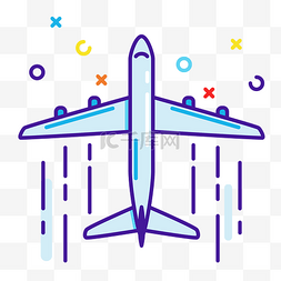 航空小图标图片_扁平交通工具飞机小图标