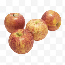 四个新鲜的红色苹果