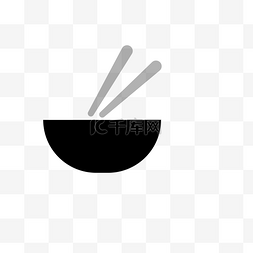 灰色的图标图片_黑色的餐具免抠图