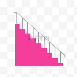 灰色的设计图片_红色立体楼梯插图
