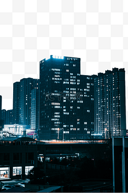 高楼大厦灯光图片_城市写字楼高楼大厦上班族夜景