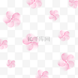 春季水彩粉色花朵平铺底纹