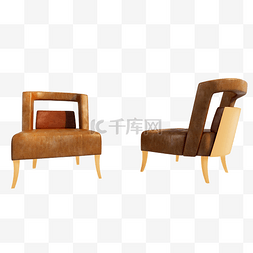 沙发PNG图图片_立体单人椅png图