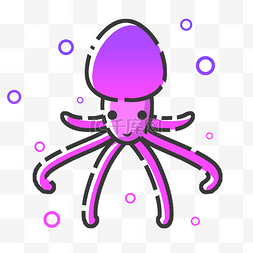 紫色章鱼生物
