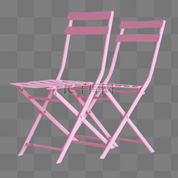 两把粉色的椅子