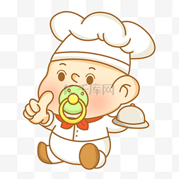 卡通可爱封面图片_可爱婴儿宝宝小厨师