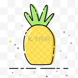 卡通菠萝水果图片_菠萝卡通热带水果