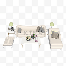 家具沙发组合图片_客厅简约家具组合