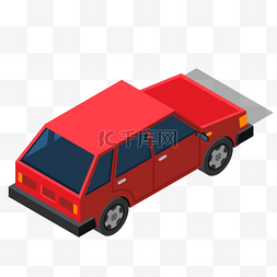 红色小轿车