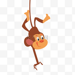 爬的小猴子图片_卡通猴子PNG