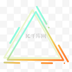 简约渐变色图片_简单三角几何渐变色边框