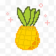 像素风夏日卡通可爱水果菠萝