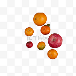 香甜苹果图片_新鲜的橘子苹果山楂