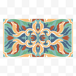 矩形花纹地毯