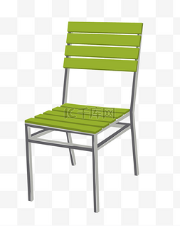卡通绿色椅子图片_绿色椅子卡通插画