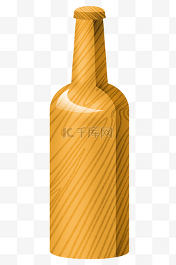 木头瓶子装饰插画