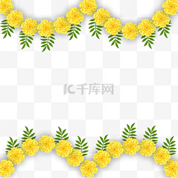 黄色万寿菊花环装饰点缀