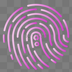 紫色的人体指纹图标